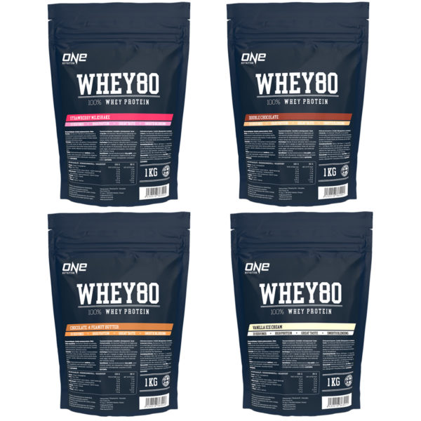 4 x ONE Nutrition - Whey80 1000g