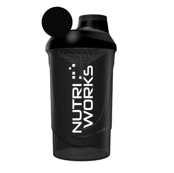 Nutri Works shaker 600ml, musta